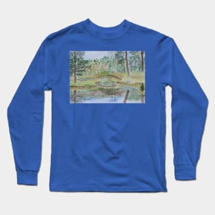 A pond with a bridge Long Sleeve T-Shirt